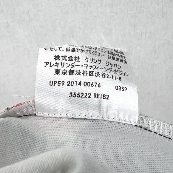 MCQ ALEXANDER MCQUEEN Floral Printed Pencil Skirt Womens XS Black Stretch Knit - Picture 11 of 14